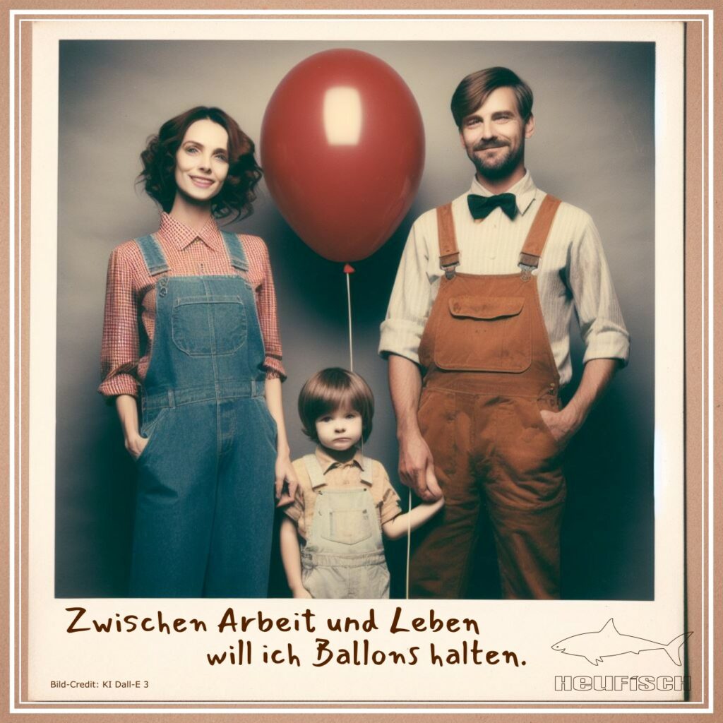 Zwischen Arbeit und Leben will ich Ballons halten.
